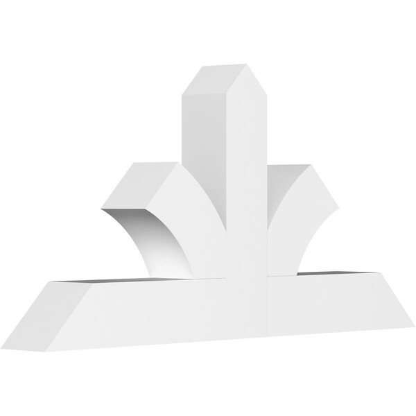 Ekena Millwork Richland Architectural Grade PVC Gable Bracket, 36"W x 18"H x 4"D x 4"F, 12/12 Pitch GBP036X18X0404RIC00 - main